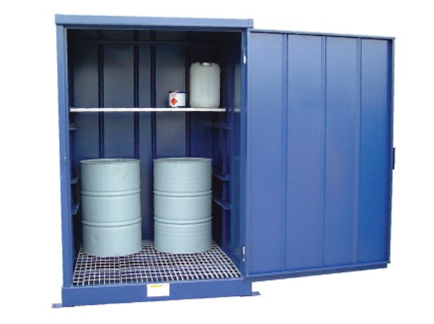 bunded chemical drum store